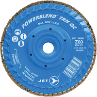 Disque &agrave; feuillets PowerBlend TRM QC ajustable, 4-1/2" x 5/8"-11, Type 27, Grain Z60, Alumine de zirconium Les Fournitures Industrielles Méga