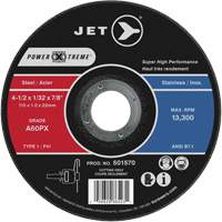 Meules &agrave; tronçonner Power Xtreme, 5" x 1/16", Arbre de 7/8", Type 1, 12 200 Tr/min Les Fournitures Industrielles Méga