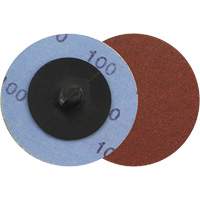 Support en tissu pour disques de ponçage pour rectifieuses — pour l'acier, 2" dia., Grain 100, Oxyde d'aluminium Les Fournitures Industrielles Méga