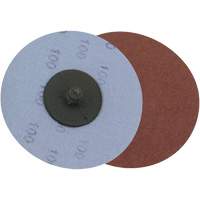 Support en tissu pour disques de ponçage pour rectifieuses — pour l'acier, 3" dia., Grain 36, Oxyde d'aluminium Les Fournitures Industrielles Méga