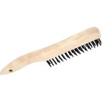 4SH Hand Scratch Brushes, Carbon Steel, 4 x 16 Wire Rows, 10" Long Les Fournitures Industrielles Méga