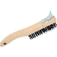 4SHWSC Hand Scratch Brushes, Carbon Steel, 4 x 16 Wire Rows, 10" Long Les Fournitures Industrielles Méga