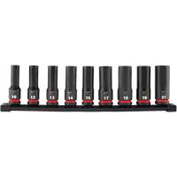 Jeu de douilles m&eacute;triques &agrave; 6 pans Shockwave Impact Duty, 9 Mcx, Chocs, Prise de 1/2", Profond Les Fournitures Industrielles Méga