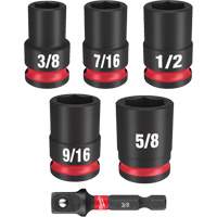 Jeu de douilles SAE &agrave; 6 pans Shockwave Impact Duty, 6 Mcx, Chocs, Prise de 3/8" Les Fournitures Industrielles Méga