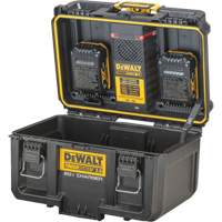 Chargeur 20V &agrave; deux ports ToughSystem 2.0, 14" x 15" x 9", Noir/Jaune Les Fournitures Industrielles Méga