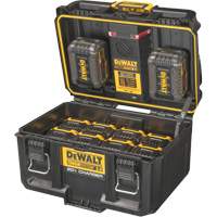 Chargeur 20V &agrave; deux ports ToughSystem 2.0, 14" x 15" x 9", Noir/Jaune Les Fournitures Industrielles Méga