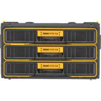 Unit&eacute; &agrave; trois tiroirs ToughSystem 2.0, 21-4/5" x 12-3/10" x 12-3/5", Noir/Jaune Les Fournitures Industrielles Méga