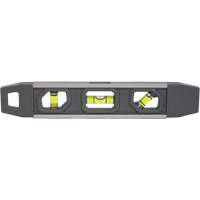 Torpedo Level, 9" L, Aluminum, 3 Vials, Magnetic Les Fournitures Industrielles Méga