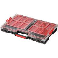Arx&reg; Large Organizer with Bins, 21" x 15" x 3", Black Les Fournitures Industrielles Méga