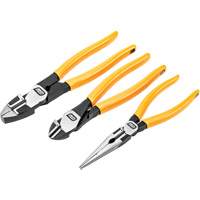 PITBULL Dipped Handle Electrician's Plier Set, 3 Pieces Les Fournitures Industrielles Méga