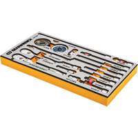 Jeu d'outils pour maître m&eacute;canicien MEGAMOD dans des plateaux en mousse modulaire de premi&egrave;re qualit&eacute; avec rangement d'outils, 1268 morcea Les Fournitures Industrielles Méga