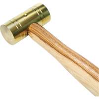 Marteau en laiton avec manche en noyer, Poids de la t&ecirc;te 1 lb, 11" lo Les Fournitures Industrielles Méga