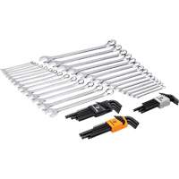 6-Point Combination Wrench and Hex Key Set in Foam Storage Tray Les Fournitures Industrielles Méga