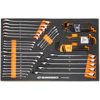 6-Point Combination Wrench and Hex Key Set in Foam Storage Tray Les Fournitures Industrielles Méga