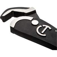 Cl&eacute; bimat&eacute;riau auto-ajustable pour tuyau, Cap des m&acirc;choires 1-1/2", Longueur 12", Fini Oxyde noir, Prise Coussin&eacute;e Les Fournitures Industrielles Méga