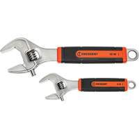 Quick-Fit-Jaw Adjustable Wrench Set, Adjustable, 2 Pieces, Imperial and Metric Les Fournitures Industrielles Méga