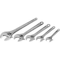 Chrome Wrench Set, Adjustable, 5 Pieces, Imperial and Metric Les Fournitures Industrielles Méga