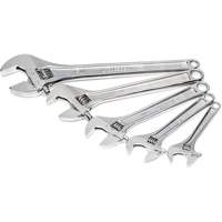 Chrome Wrench Set, Adjustable, 5 Pieces, Imperial and Metric Les Fournitures Industrielles Méga