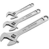 Wrench Set, Adjustable, 3 Pieces, Imperial and Metric Les Fournitures Industrielles Méga