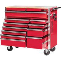 PRC4211 Armoire roulante de s&eacute;rie Pro, 11 tiroirs, 42" la x 18" p x Rouge Les Fournitures Industrielles Méga