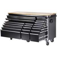HDRC7220 Armoire mobile de s&eacute;rie HD, 20 tiroirs, 72" la x 24" p x 42-3/10" h, Noir Les Fournitures Industrielles Méga