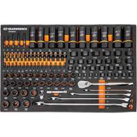 Jeu d'outils de m&eacute;canicien dans des plateaux modulaires en mousse avec conteneur de rangement, 247 morceaux Les Fournitures Industrielles Méga