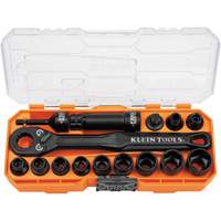 KNECT Essential Pass Through Impact Socket Set, 28 Pcs, Impact, 3/8" Drive Size Les Fournitures Industrielles Méga