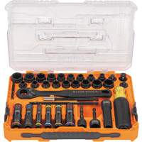 KNECT Complete Impact Pass Through & Flip Socket Set, 39 Pcs, Impact Les Fournitures Industrielles Méga