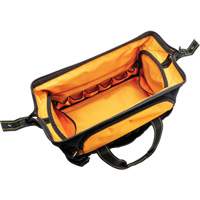Professional 20" Tool Bag, Nylon, 33 Pockets, Black/Orange Les Fournitures Industrielles Méga
