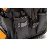 Professional 20" Tool Bag, Nylon, 33 Pockets, Black/Orange Les Fournitures Industrielles Méga