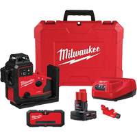 M12 Green 360° 3-Plane Laser with Automatic Alignment & Receiver Les Fournitures Industrielles Méga