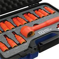 Douille isol&eacute;e, foret hex SAE & m&eacute;trique &agrave; prise 3/8" avec fixation, 1000 V, 16 M Les Fournitures Industrielles Méga