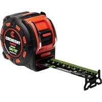 Shockforce NITE EYE Tape Measure, 1-1/4" x 16'/5 m, Metric/SAE Graduations Les Fournitures Industrielles Méga
