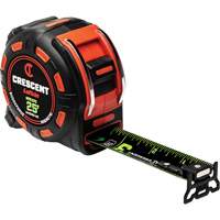 Shockforce NITE EYE Magnetic Tape Measure, 1-1/4" x 25', SAE Graduations Les Fournitures Industrielles Méga