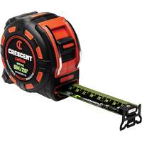 Shockforce NITE EYE Magnetic Tape Measure, 1-1/4" x 25', SAE/Metric Graduations Les Fournitures Industrielles Méga