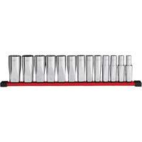 12-Point Deep Well SAE Socket Set, 13 Pcs, 1/2" Drive Size, Deep Les Fournitures Industrielles Méga