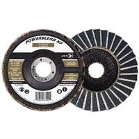 Disque &agrave; lamelles POWERBLEND NF, 5" x 7/8", Type 29, Grain Z60, Alumine de zirconium Les Fournitures Industrielles Méga
