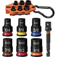 Grab-And-Go Impact Socket Set, SAE, 7 Pcs, Impact, 3/8" Drive Size Les Fournitures Industrielles Méga