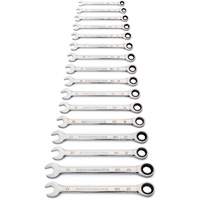 90-Tooth 12 Point Wrench Set, Ratcheting Combination, 16 Pieces, Metric Les Fournitures Industrielles Méga