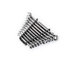 90-Tooth 12 Point SAE Wrench Set, Flex Head/Ratcheting Combination, 10 Pieces, Imperial Les Fournitures Industrielles Méga