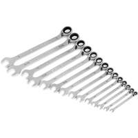 90-Tooth 12 Point SAE Reversible Ratcheting Wrench Set, Ratcheting Combination, 14 Pieces, Imperial Les Fournitures Industrielles Méga