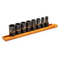 Bolt Biter Extraction Socket Set, 8 Pcs, Impact, 1/4"/3/8" Drive Size Les Fournitures Industrielles Méga