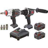 Hammer Drill & Impact Wrench Combo Kit, Lithium-Ion, 20 V Les Fournitures Industrielles Méga