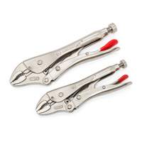Curved Jaw Locking Pliers with Wire Cutter Set, 2 Pieces Les Fournitures Industrielles Méga