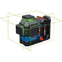 Laser dalignement/nivellement 360 connect&eacute; &agrave; faisceau vert &agrave; trois points Les Fournitures Industrielles Méga