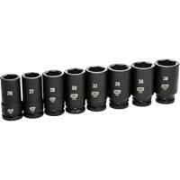 Jeu de douilles SAE &agrave; 6 pans, 8 Mcx, Chocs, Prise de 3/4", Profond Les Fournitures Industrielles Méga