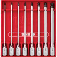 Long SAE Bit Socket Set, Hex Ball, 3/8" Drive, 8 Pcs Les Fournitures Industrielles Méga