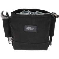 Phantom Collection Nut & Bolt Bag with 2 Sleeves, Canvas, 3 Pockets, Black Les Fournitures Industrielles Méga
