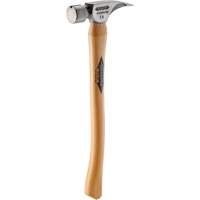 Marteau &agrave; face lisse en titane avec manche incurv&eacute; en noyer, 14 oz, Prise en Bois, 18" lo Les Fournitures Industrielles Méga