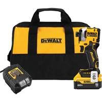 ATOMIC Brushless Cordless 3-Speed Impact Driver Kit, 1/4", 1825 in-lbs Max. Torque, 20 V, Lithium-Ion Les Fournitures Industrielles Méga